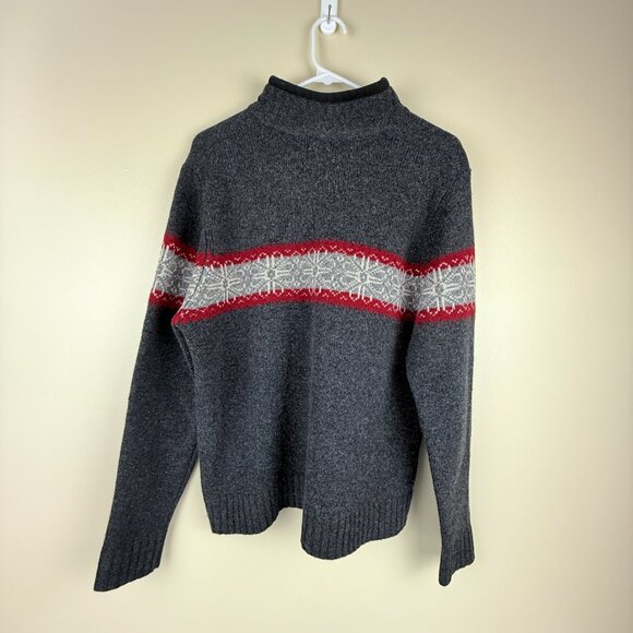 Woolrich Lambswool Fair Isle ¼-Zip Women's Sweater L - Picture 2 of 7